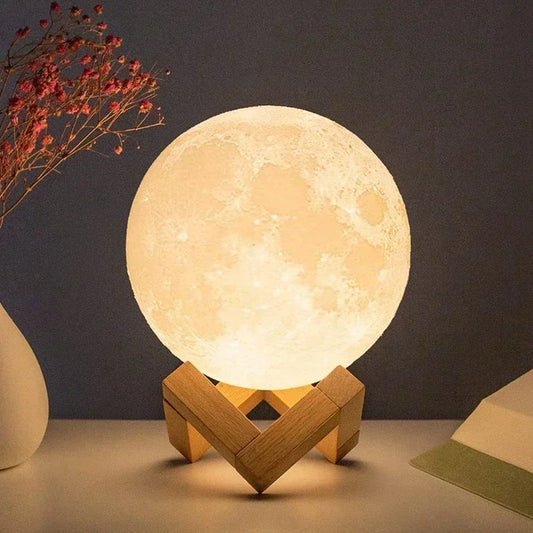 LunarGlow 3D Moon Lamp – LED Night Light for Kids & Bedroom Decor