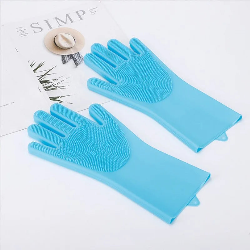 PetCare Massage Gloves – Soft Rubber Bath Brush for Cats & Dogs