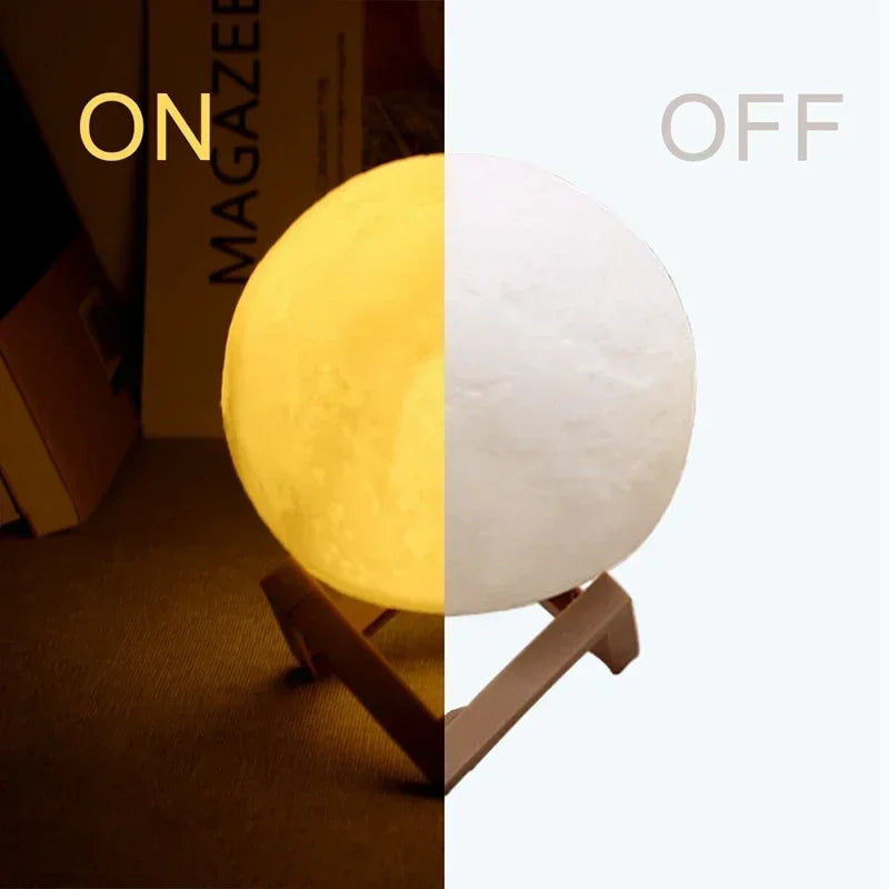 LunarGlow 3D Moon Lamp – LED Night Light for Kids & Bedroom Decor